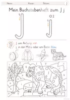 Vorschau - Arbeitsblätter - Anfangsunterricht: Buchstabeneinführung Jj - Buchstabenheft (Klasse 1) - Seite 2