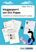 Vorschau - Arbeitsblätter - Lückentexte zur Inhaltssicherung – Weggesperrt von Grit Poppe - Deckblatt