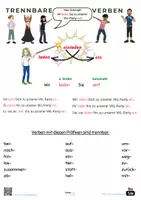 Vorschau - Stundenentwürfe - VERBEN! Trennbar oder nicht? 32 diff. Arbeitsblätter + Film - Seite 1