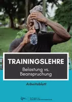 Vorschau - Arbeitsblätter - Grundlagen der Trainingslehre ⎮ Belastung vs. Beanspruchung - Sachtext mit Aufgaben für Klasse 10 bis 13 - Deckblatt