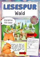 Vorschau - Arbeitsblätter - Interaktive Lesespurgeschichte Wald - Deckblatt