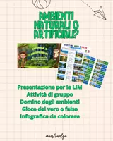 anteprima - Materiale di supporto/inclusione - Scopriamo gli ambienti naturali e artificiali con Leo e Luna - Pagina di copertina
