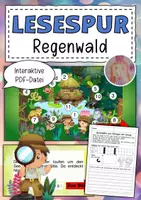Vorschau - Text - Interaktive Lesespurgeschichte Regenwald - Deckblatt