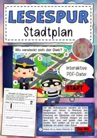 Vorschau - Text - Interaktive Lesespurgeschichte Stadtplan - Deckblatt