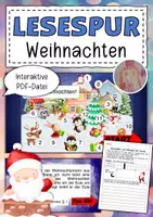 Vorschau - Arbeitsblätter - Interaktive Lesespurgeschichte Weihnachten - Deckblatt