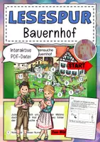 Vorschau - Arbeitsblätter - Interaktive Lesespurgeschichte Bauernhof - Deckblatt