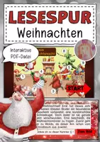 Vorschau - Arbeitsblätter - Interaktive Lesespurgeschichte Weihnachten - Deckblatt