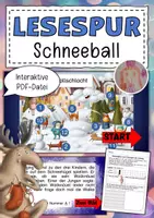 Vorschau - Arbeitsblätter - Interaktive Lesespurgeschichte Winter - Deckblatt