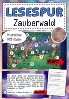 Vorschau - Arbeitsblätter - Interaktive Lesespurgeschichte Zauberwald - Deckblatt