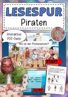 Vorschau - Arbeitsblätter - Interaktive Lesespurgeschichte Piraten - Deckblatt