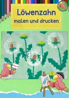 Vorschau - Mal- und Bastelvorlagen - Kunst Frühling, Löwenzahn Wiese malen und drucken, Grundschule - Deckblatt