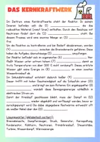 Vorschau - Arbeitsblätter - Lückentext Die Vorgänge im Kernkraftwerk - Deckblatt