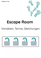 Vorschau - Arbeitsblätter - Escape Room: Variablen, Terme, Gleichungen - Klassen 5, 6, 7, 8 - Seite 1