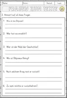 Vorschau - Arbeitsblätter - Die Odyssee von Homer, Lesen und Verstehen Arbeitsblätter mit Lesetext, Fragen - Seite 3