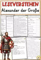Vorschau - Arbeitsblätter - Alexander der Große erobert ein Weltreich - Lesen und Verstehen Arbeitsblätter mit Lesetext, Fragen - Deckblatt