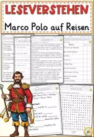 Vorschau - Arbeitsblätter - Marco Polo auf Reisen - Lesen und Verstehen Arbeitsblätter mit Lesetext, Fragen - Deckblatt