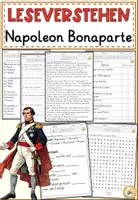 Vorschau - Arbeitsblätter - Napoleon Bonaparte und seine Eroberungen Lesen und Verstehen Arbeitsblätter mit Lesetext, Fragen - Deckblatt