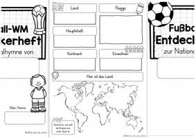 Vorschau - Stundenentwürfe - Fußball WM 2026 Nationalhymnen Mini-Lapbook | Länder & Kulturen Grundschule - Seite 1