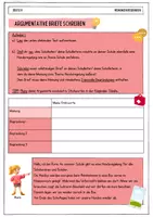 Vorschau - Arbeitsblätter - AB - Einen argumentativen Brief schreiben (Thema Handyregelung) - Seite 1