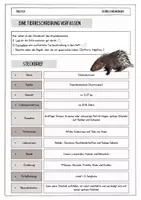 Vorschau - Arbeitsblätter - Tierbeschreibung verfassen - Das Stachelschwein - Seite 1