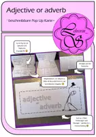 Vorschau - Arbeitsblätter - adjective or adverb - Pop Up Karte - Deckblatt