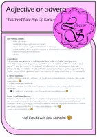 Vorschau - Arbeitsblätter - adjective or adverb - Pop Up Karte - Seite 1