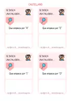 Vista previa - Tarjetas / Manipulativos - Reto de palabras - Juego de Conciencia Linguística - Portada