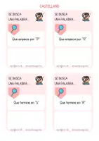 Vista previa - Tarjetas / Manipulativos - Reto de palabras - Juego de Conciencia Linguística - página 2