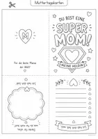 Vorschau - Arbeitsblätter - Muttertags-Karten 💐 💌 Vorlagen zum Basteln und Ausmalen - Seite 3