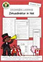 Vorschau - Stundenentwürfe - Verzweigte Lesespurgeschichte: Zirkus (Deutsch Lesen Grundschule Klasse 3-4) - Deckblatt