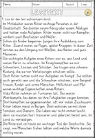 Vorschau - Arbeitsblätter - Ritter und ihre Aufgaben Lesen und Verstehen Arbeitsblätter mit Lesetext, Fragen - Seite 2