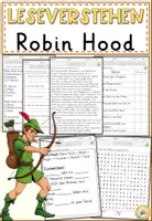 Vorschau - Arbeitsblätter - Robin Hood Lesen und Verstehen Arbeitsblätter mit Lesetext, Fragen - Deckblatt
