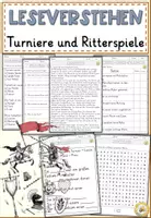 Vorschau - Arbeitsblätter - Turniere und Ritterspiele - Lesen und Verstehen Arbeitsblätter mit Lesetext, Fragen - Deckblatt