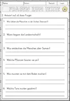 Vorschau - Arbeitsblätter - Die Entdeckung der Landwirtschaft, Steinzeit - Lesen und Verstehen Arbeitsblätter mit Lesetext, Fragen - Seite 3