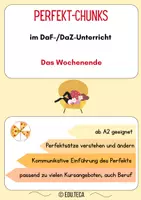 Vorschau - Arbeitsblätter - ge- wie Gestern: Das Wochenende (Perfekt-Chunking) - Deckblatt