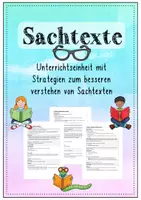 Vorschau - Stundenentwürfe - Sachtexte - Unterrichtseinheit mit Stundenplanung - Deckblatt