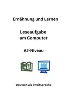 Vorschau - Arbeitsblätter - Lese- und Schreibaufgabe am Computer A2 DaZ DaF - Deckblatt