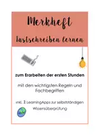 Vorschau - Arbeitsblätter - Merkheft Wir lernen das Tastschreiben - Deckblatt