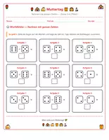 Vorschau - Arbeitsblätter - Muttertag Mathe Würfelaugen Zählen & Addieren ZR 20 Klasse 1-2 - Seite 3