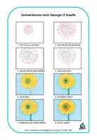 Vorschau - Arbeitsblätter - Sonnenblume malen nach O`Keeffe 🌼 Klasse 2/3 - Seite 2
