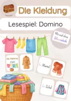 Vorschau - Spiele - DaZ - die Kleidung - Lesespiel Domino - zweifach differenziert - Deckblatt