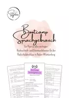 Vorschau - Merkblätter - Bootcamp Sprachgebrauch - Ein Flyer zu Rechtschreibung und Grammatik (Abschlusswissen RS BaWü) - Deckblatt