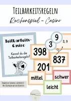 Vorschau - Spiele - Rechenspiel Teilbarkeitsregeln - Teilbarkeits-Casino - Deckblatt