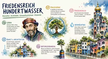 Vorschau - Arbeitsblätter - Lernposter + Arbeitsblatt "Friedensreich Hundertwasser" + Onlineübung & MP3 + Mindmap + Infografik - Seite 2
