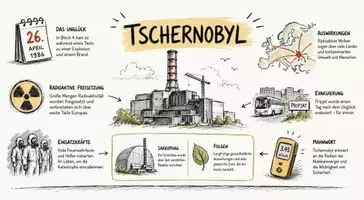 Vorschau - Arbeitsblätter - Lernposter + AB mit Fragen zum Thema "Tschernobyl" + Lösungsblatt + Mindmap + Infografiken - Seite 3