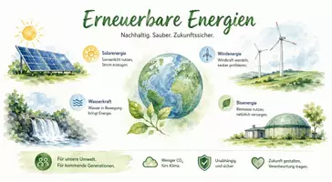 Vorschau - Arbeitsblätter - Lernposter + AB mit Fragen zum Thema "Erneuerbare Energien" + Lösungsblatt + Mindmap + Infografik - Seite 2