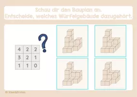 Vorschau - Präsentationen/Tafelbilder - Würfelgebäude - Baupläne - Das interaktive Quiz (interaktive PDF) - Seite 2