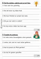 Vorschau - Arbeitsblätter - Present Perfect vs Simple Past Leistungsnachweis / Test - Seite 2