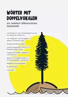Vorschau - Arbeitsblätter - Wörter mit Doppelvokalen schreiben - ein zweifach differenziertes Arbeitsheft - Deckblatt