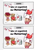 Vorschau - Arbeitsblätter - Was ist eigentlich der Muttertag Freiarbeitsheft 2. 3. 4. Klasse Lesemini Leseverständnis Leseverstehen Freiarbeitsmaterial Lesen Deutsch Ethik Sachunterricht Religion Grundschule - Seite 2